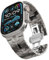 CHANCHY Cinturino in acciaio inossidabile per Apple Watch Ultra 2, 49 mm, 45 mm, 44 mm, 42 mm, cinturino in metallo con chiusura pieghevole per iWatch Ultra 2/Ultra/Series 9 8 7 6 5 4 3 2 1 SE da