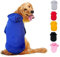 Ducomi Kapuzen Hunde Sweatshirt aus 100% Baumwolle – Kleines Hundepullover – Kleidung für Hunde Aller Rassen und Größen – Warmer Pullover, Einfarbiger Mantel von XS bis 9XL (Blue, L)