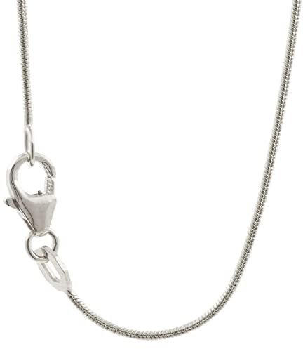 Schlangenkette Halskette Breite 0,9 mm - 925 Sterlingsilber Auswahl, Kettenlänge:40 cm enge Damenkette