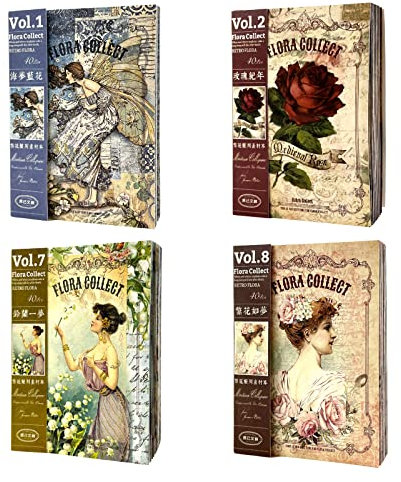 160 Stück ästhetisches Scrapbook-Papier Vintage Journal Journaling Supplies Kit Dekorative Papiere für DIY Bullet Planer Junk Art Collage Cottagecore Album Rahmen