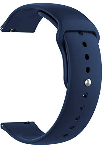 ONE ECHELON Bracelet de montre à dégagement rapide compatible avec Diesel Griffed Gen 6 - Bracelet de rechange en silicone avec bouton de verrouillage (bleu)