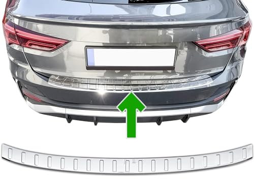 Stoßstangenschutz hinten, passend für Audi Q3 Sportback | F3 | ab 2019 + Edelstahl, verchromt