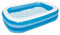 URBNLIVING Piscina rectangular inflable de 2 anillos de tamaño familiar sobre el suelo para jardín, al aire libre, verano, 51 cm x 262 cm x 175 cm