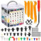 Uolor 1240PCS Clips Voiture, 32 Taille Rivet Clips Plastique Universel Clips de Fixation avec Outil de Démontage et Serre Câbles pour Auto Voitures Panneaux Portes Pare-chocs