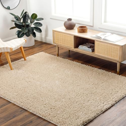 Livabliss Shaggy Berber Teppich - Flauschiger Teppich groß für Wohnzimmer, Esszimmer, Schlafzimmer, Langflor Hochflor Teppiche flauschig - 200x275 cm, Wohnzimmerteppich in Beige