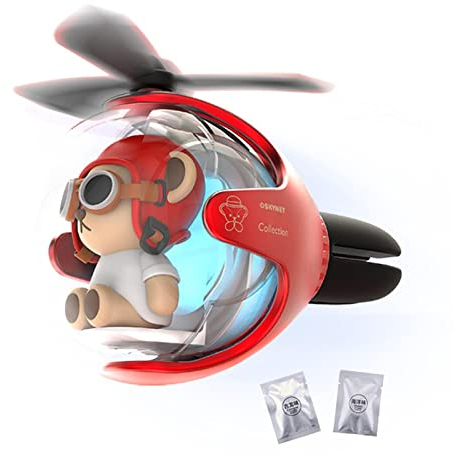 1/2 Stück Bären-Pilot-Auto-Lufterfrischer –Bären-Lufterfrischer Fürs Auto, Niedlicher Auto-Lufterfrischer Mit 2 Duftenden Scheiben, Auto-Duftdiffusor Mit Niedlichem Bären-Piloten Auf Propellerflugzeug