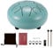 Steel Tongue Drum, 6 Zoll 8 Töne Zungentrommel Pan Drum Percussion Steel Instrument Handpan Steel mit Tragetasche, 2 Trommelstöcken, 4 Fingerlingen, Geeignet für Klangheilungsmeditations-Yoga (grün)