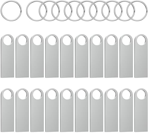 ABLAZE Lot de 20 clés USB 8 Go - Mini clés USB étanches - en métal - pour Ordinateur Portable, Ordinateur, TV, Voiture