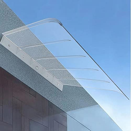 Vordach für Haustür Markise für Türeingang, Türmarkisen, Außentürüberdachung, durchsichtiges Türvordach, Außenfenster-Regenschutzabdeckung für Vorder-/Hintertür, Veranda-Markise, transparentes Polyca