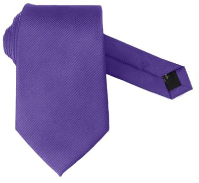 SycloPak Lila Krawatte Herren 8cm schmal Hochwertige Seide Krawatten für Business, Hochzeit Party Einfarbig Elegant Schwarz Rote Navy Grün Lila