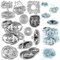 craspire Ripple Clear Stamps Tröpfchen Regentropfen Pfützen Wiederverwendbarer Poststempel Transparente Silikonstempelsiegel Für Journaling Kartenherstellung Dekor DIY Scrapbooking Filmrahmen
