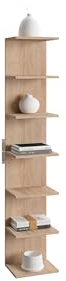 ComfortCove Wall Shelf Bookcase, Wall Mounted Unit, Shelf Units, Floating Shelves, Bookcase, Storage Organizer Shelves for Bedroom, Living Room, Bathroom, Kitchen, Office, 7 shelf, Sonoma