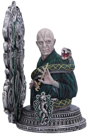 Nemesis Now Serre-Livres Harry Potter Lord Voldemort 20,5 cm, Argent, Produit Officiel, Objet de Collection, moulé en résine Fine, habilement Peint à la Main