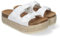 shoes&blues.es 84728 Sandalia de Plataforma para Mujer, Comodas y Elegantes, Forradas de Yute, con Planta Anatomica, y Hebillas en la Pala, Ideales para Primavera Verano Blanco Talla 38