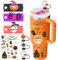 7Pcs Halloween Accessories for Stanley Cup, Ghost Pumpkin Spider Web BOO Straw Cover Toppers Name Plate for Stanley 40 Oz, Halloween Water Bottles Stickers Gifts