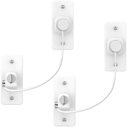 eSynic Paquete de 2 cerraduras de ventana mejoradas, sin taladro, de PVC, sin marcas, soporte adhesivo, 2 formas de fijación, cerraduras de seguridad para ventanas para niños y gatos, funcionan en