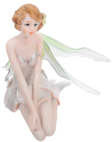 Gogogmee Schreibtischornament Auto Kunstharzhandwerk Blume Fee Schreibtischdekoration Kreative Ornamente Langlebiges Material Exquisites Design