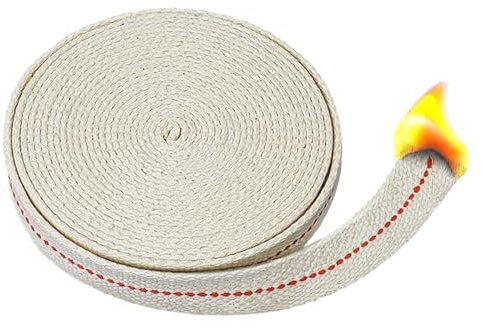 Suofuolef 4.5m Docht für Petroleumlampe, 450 x 2 cm Baumwoll Docht Petroleumlampe für Petroleumlampe, Beleuchtung, Laterne, Gartenfackel, Öllampen und Kerzen DIY Handgefertigte Kerzenherstellung