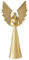 Boltze Home Goldene Weihnachtsfigur aus Metall NURIEL, hoher Engel 65,5 cm