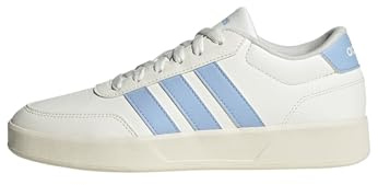 adidas Women's BREAKNET 3.0 Shoes, core White/Glow Blue/Off White, 7 UK
