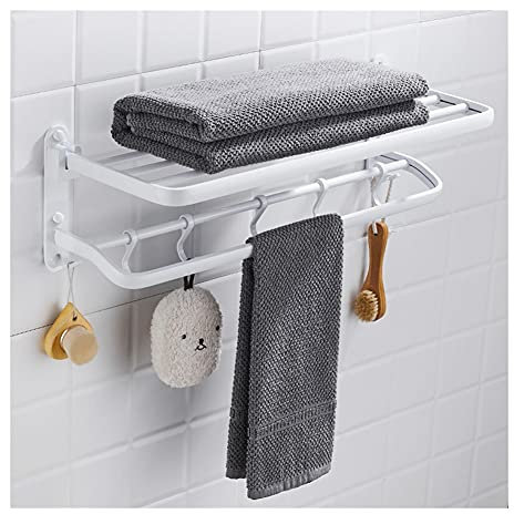 CCYENG Porte-Serviettes, Porte-Serviettes de Salle de Bain, Porte-Serviettes Mural, Porte-Serviettes de Salle de Bain en Aluminium, Porte-Serviettes Pliable pour la Cuisson, Porte-servie