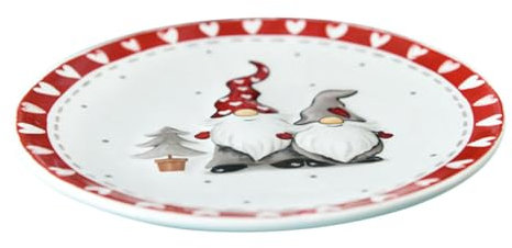 COSMEVIVI 1pezzi Vassoio Natalizio Con Design Unico Contenitore Per Frutta e Snack Per Tè Pomeridiano e Decorazioni Festive Salvaspazio e Leggero