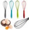 Generic Batidor de silicona, acero inoxidable + silicona, 17 x 4,3 cm, gris, compacto, apto para lavavajillas, ideal para cocinar, hornear, batir