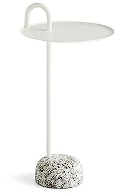 Table D'appoint Rustique Petite table d'appoint en métal, tables de bistro rondes d'intérieur et d'extérieur, table basse portable, table de chevet de lit, résistant à la rouille et aux intempéries Ta