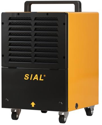 SIAL 30L/Day Refrigerant Dehumidifier for Basement, Garage & Workshop | Auto-Defrost Commercial Unit for Cellars | Portable High-Capacity Model with Timer