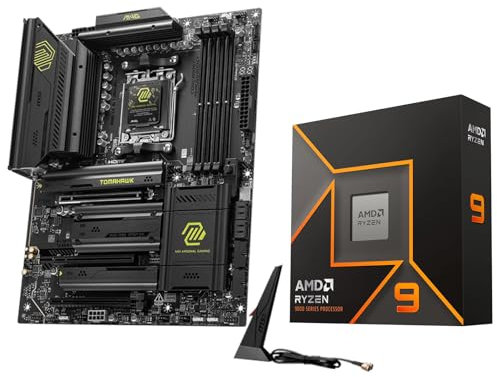 Micro Center AMD Ryzen 9 9900X CPU Processor with MSI MAG X870 Tomahawk WiFi Gaming Motherboard (AM5, DDR5, PCIe 5.0, M.2 Gen5, USB 40Gbps, Wi-Fi 7, Bluetooth 5.4, 5Gbps LAN, ATX)