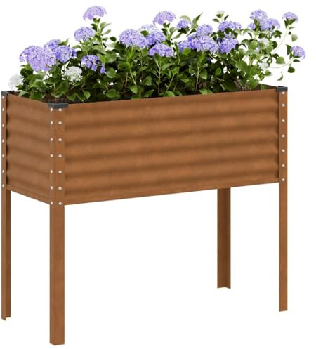 AJJHUUKI Maison et jardin, pelouse et jardin, jardinage, pots et jardinières - maison-jardinière de jardin 100 x 41 x 90 cm en acier résistant aux intempéries