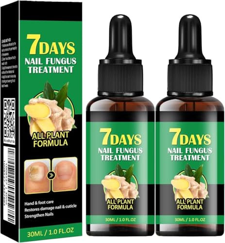 LYEAA Tratamiento de hongos en las uñas, Tratamiento para hongos en las uñas de 7 días, Aceite de cuidado de cutículas para uñas de los pies, Suero de jengibre para uñas