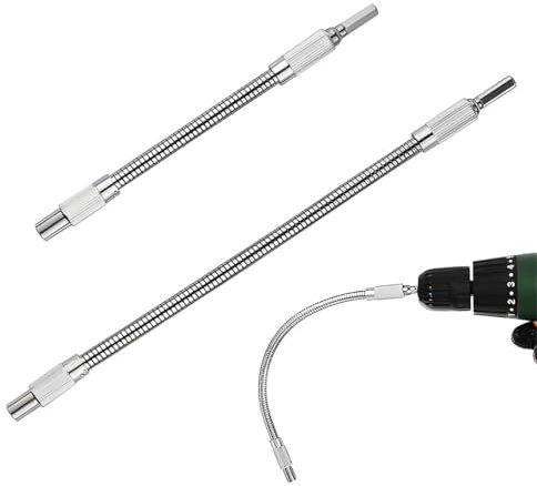LAJUP Albero Flessibile Prolunga Flessibile Per Avvitatore E Trapano, 1/4 Gambo Esagonale, 300Mm E 200Mm (2 Pezzi)
