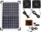 Asixxsix Ventilateur D'échappement Solaire, Ventilateur alimenté par Panneau Solaire à Batterie de 10W 4400mAh avec Contrôleur, Ventilateur Solaire Imperméable IP65