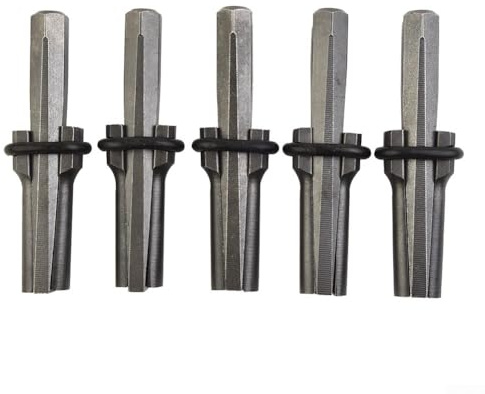 YobiLife Metall-Stein-Spaltkeile, 5 Stück, 9/16 Zoll, Handwerkzeuge für Steine, Granit, Beton, Brechen, 105 mm Länge