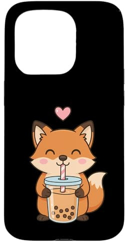 Fuchs Boba Tea Bubble Tea Hülle für iPhone 15 Pro