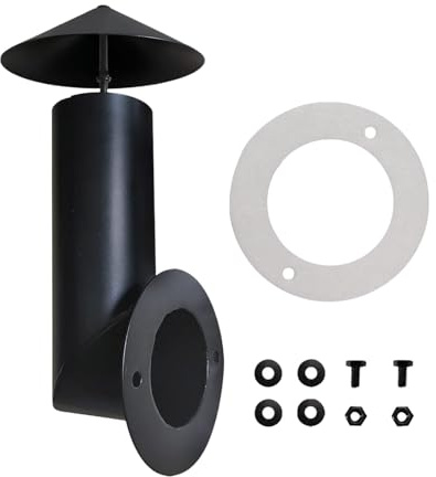 Pelletgrills Räucherstapel Rauchrohr Set Edelstahl Grills Räucherstapel Schornstein für Barbecue Smoker Herd für Grill Smoker Herd Luftzirkulation Zubehör