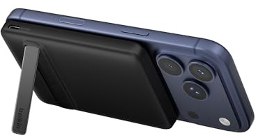 Belkin BoostCharge Power Bank Magnetico Sottile 5000mAh, Supporto - Nero