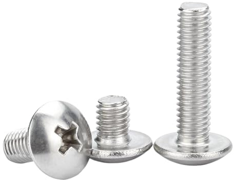 10 piezas tornillos grandes de cabeza plana con cabeza en cruz M4