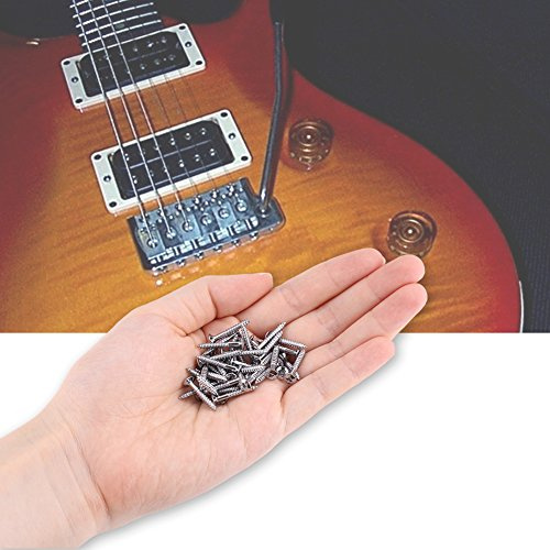 Generic Kit di Viti per Pickup Humbucker Viti di Montaggio Stabili di Alta qualità per Chitarre Elettriche Metallo 3 Colori 40 Pezzi (SILVER)