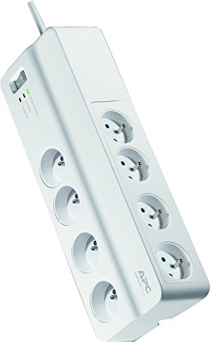 APC BY SCHNEIDER ELECTRIC Surge Arrest Essential - PM8-FR - 8 prises - Police de protection des équipements connectés jusqu'à 100 000 €