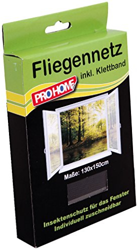 Insektenschutz Fliegengitter Pro Home 4er Pack Mückennetze 130x150 cm in schwarz, reißfest und witterungsbeständig