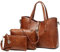 YNIQUE Handtasche Damen Groß Handtaschen Set Für Frauen Umhängetasche Taschen Shopper Reise Schultertasche 3-teiliges Set