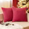 EMEMA Kordsamt Kissenbezug Dekorative Granulat Sofakissen Dekokissen Kissenbezüge Kissenhülle Couchkissen Überwurf Kissen Bezug Zierkissen für Couch Sofa Wohnzimmer 2er Set 40x40 cm Rot