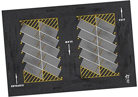 Sharplace Parking Accessoire Mini Voiture Moulé Garage Souterrain pour 1/64 Échelle Voitures Miniatures Scène Jouet, Tapis carré