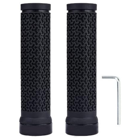 Fahrrad Lenkergriffe Umweltfreundlicher Gummi, Rutschfeste Griffe Mit Lock, 22mm Dämpfung Handgriff, Ergonomisch MTB Fahrradzubehör (Schwarz)