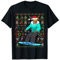 Ugly Christmas Snowboard Rentier Weihnachten Ski T-Shirt