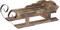 Spetebo Deko Holz Schlitten mit Metallkufen - 47 cm/groß - Weihnachts Tischdeko im antiken Look - Winter Fenster Dekoration Kiefernholz geflammt Shabby chic