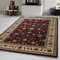 Carpetsale24 Orient Teppich 120x170 cm Rot, Kurzflor im Vintage Look, Pflegeleichtes Wohnaccessoire mit klassischem Muster für Schlaf- oder Wohnzimmer