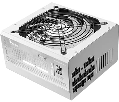 Mars Gaming MPZE750M, Fuente Alimentación Full Modular 750W ATX, 10 Años Seguridad, 80Plus Silver +87% Eficiencia, Ventilador 140mm FDB con Tecnología AI-RPM, Condensadores Japoneses 105º, Blanco